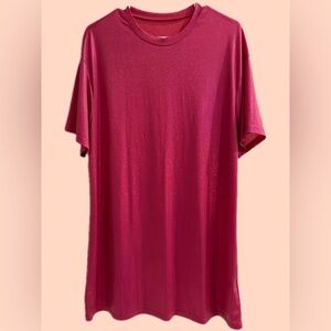 Sparkle pink T shirt dress